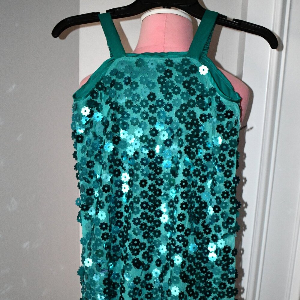 Allison & Kelly Girls Daisy Paillette-Sequin-Embellished Shift Dress in Tea 12